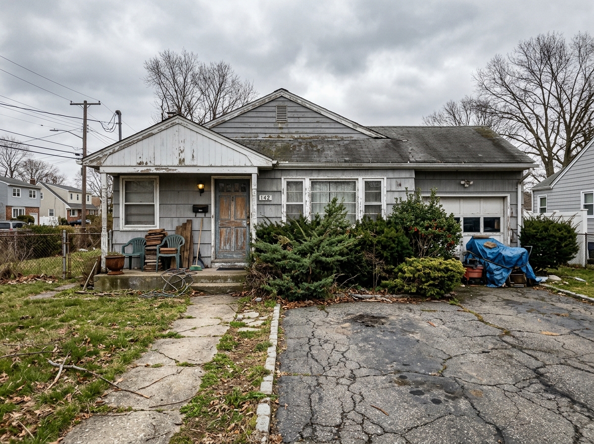 A distressed Indiana house in need of repairs that Sell Now Indiana would buy for cash