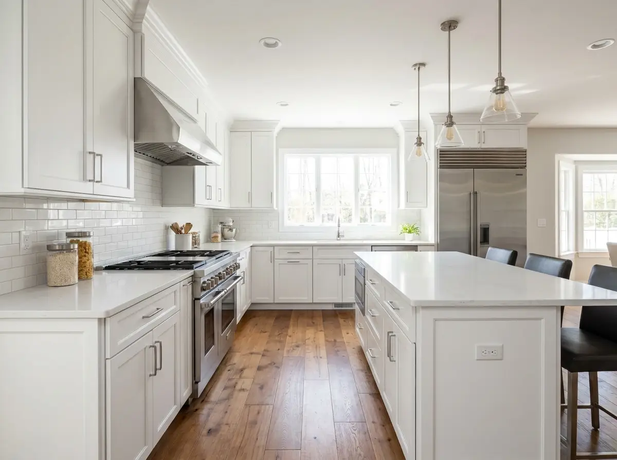 Beautifully renovated modern kitchen after renovation